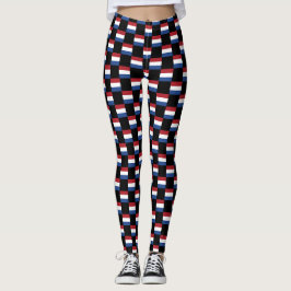Geprüftes niederländisches Flaggenmuster Leggings