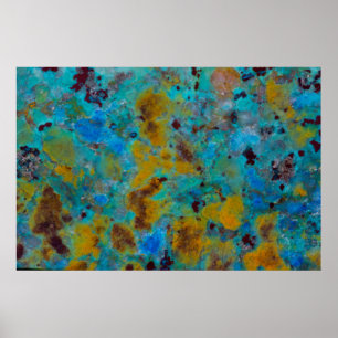 Gepunktet Blue Chrysocolla Jasper Poster