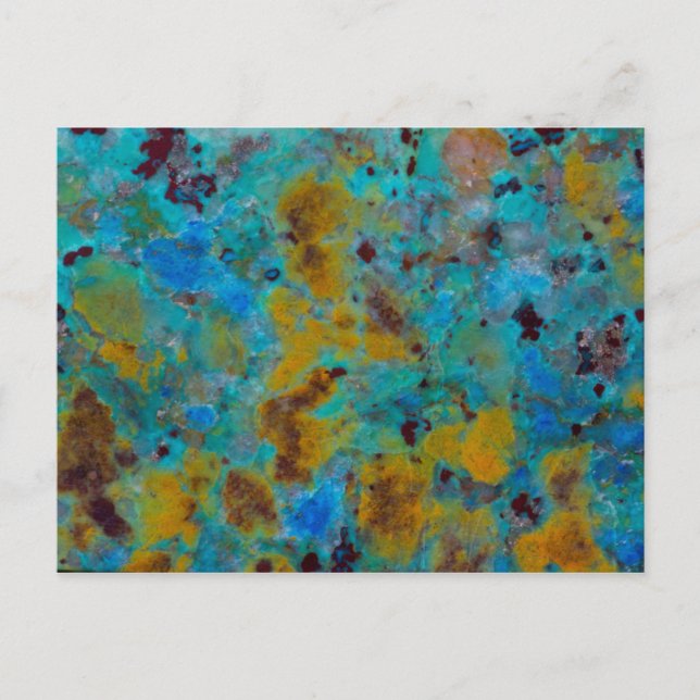 Gepunktet Blue Chrysocolla Jasper Postkarte (Vorderseite)