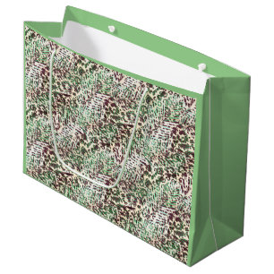 Gepunktet, Leoparden, tropisch, Palmen, Blätter, b Große Geschenktüte