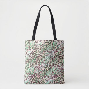 Gepunktet, Leoparden, tropisch, Palmen, Blätter, b Tasche
