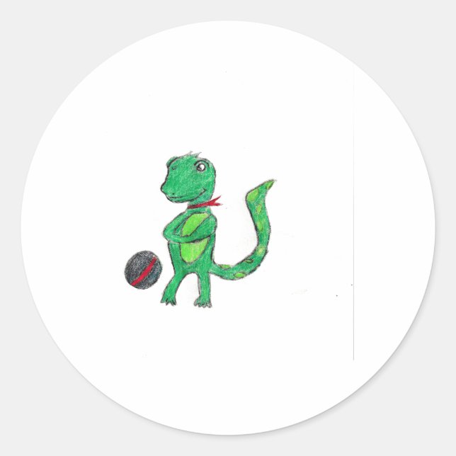 Gepunktet Lizzard Runder Aufkleber (Vorderseite)
