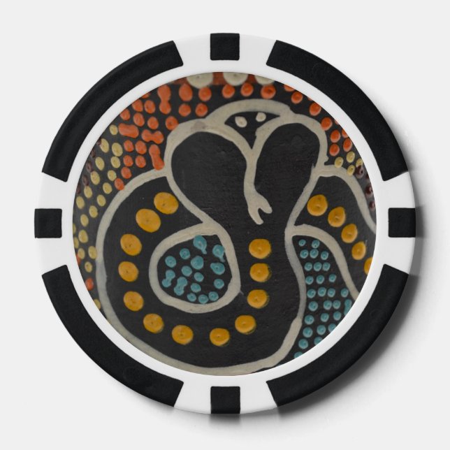 Gepunktet Snake Poker Chip (Vorderseite)