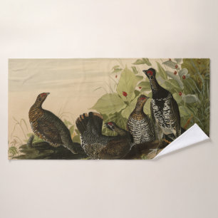 Gepunktet (Spruce) Grouse Audubon's Birds of Ameri Badhandtuch Set