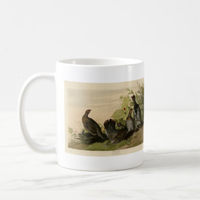Gepunktet (Spruce) Grouse Audubon's Birds of Ameri Kaffeetasse (Links)