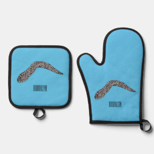 Gepunktete Abbildung des Cartoon Ofenhandschuh & Topflappen-Set