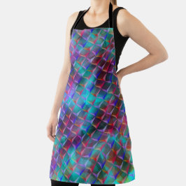 Gepunktete blaue bis lila und 3D- oder rosa Dreiec Schürze