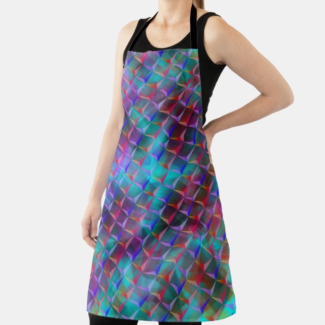 Gepunktete blaue bis lila und 3D- oder rosa Dreiec Schürze (InSitu)