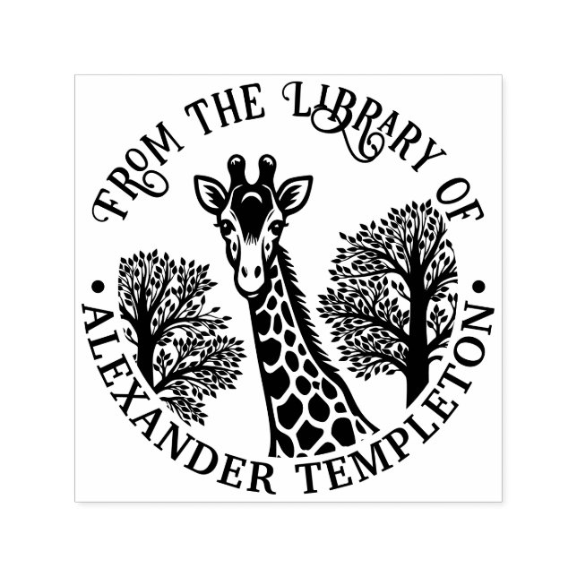 Gepunktete Giraffe Head Nr. 3 Buchname Embosser Permastempel (Design)