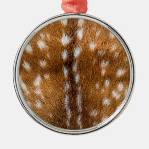 Gepunktete Hirschpelzstruktur Silbernes Ornament