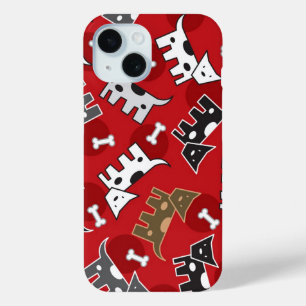 Gepunktete Hunde & Knochen Welpen Niedlicher Spaß Case-Mate iPhone Hülle