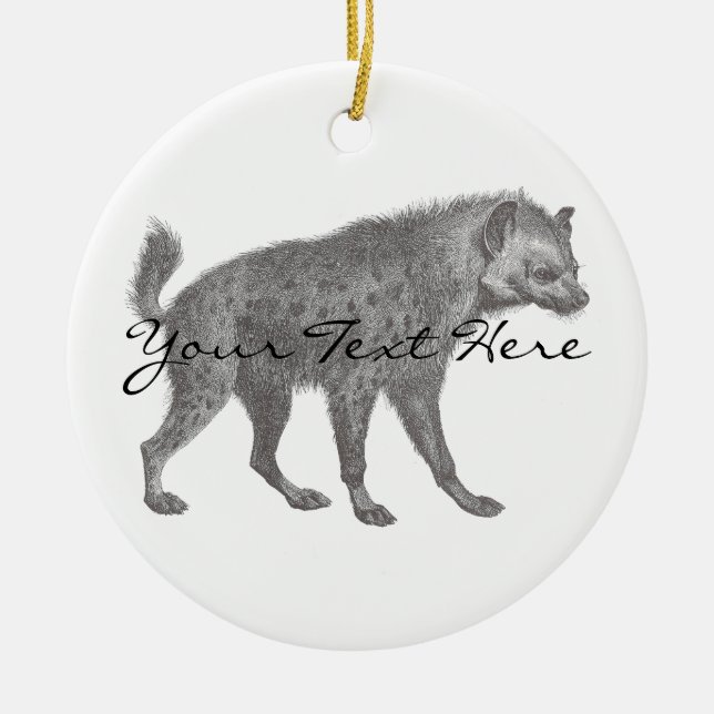Gepunktete Hyänen-Verzierung Keramik Ornament (Vorne)