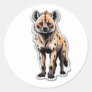 Gepunktete Hyena-Aufkleber - Entfesseln Sie die Wi Runder Aufkleber
