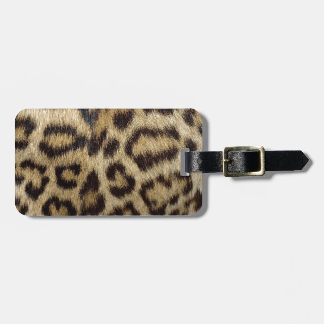 Gepunktete Leopard-Haut Gepäckanhänger (Vorderseite horizontal)