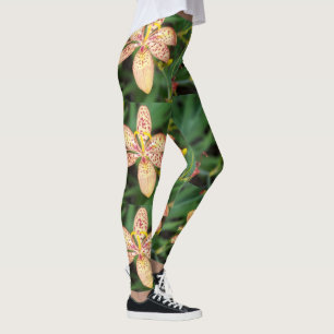 Gepunktete Leopard-Lilie Leggings