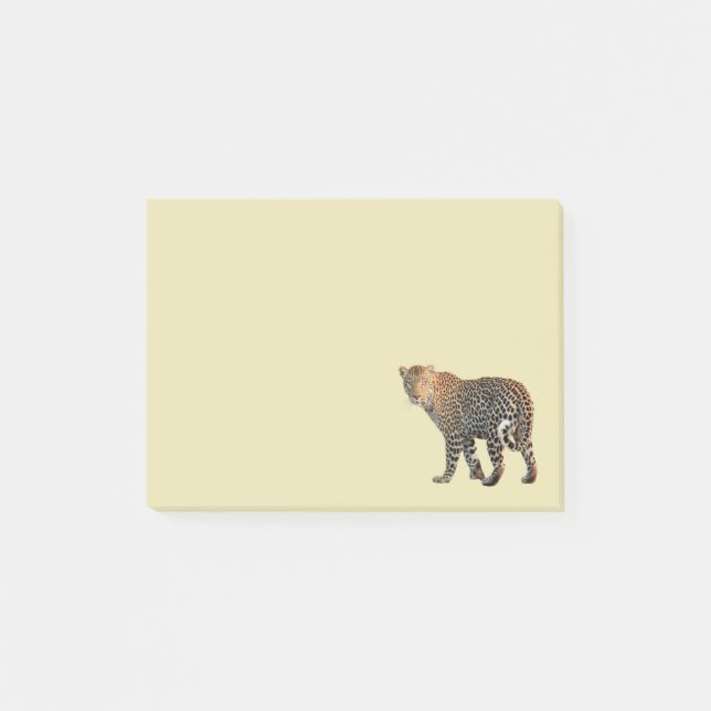 Gepunktete Leopard Wild Cat Fotografie Post-it Klebezettel (Vorderseite)