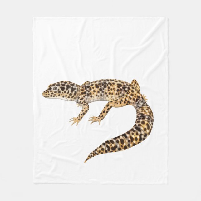 Gepunktete Leopardgecko-Fleece-Decke Fleecedecke (Vorderseite)