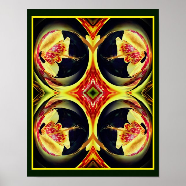Gepunktete Liege Abstrakte Kunst Poster (Vorne)