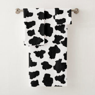 Gepunktete MOO-Kuh-Holländer-Holstein-Tier-Stelle Badhandtuch Set