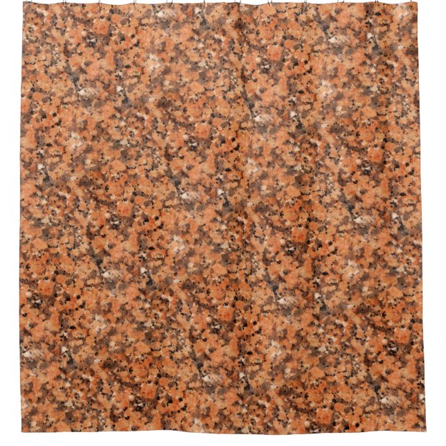 Gepunktete Rock Textur Lebhaftes Muster Orange Bla Duschvorhang (Vorderseite)