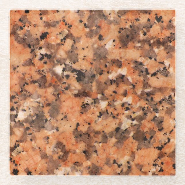 Gepunktete Rock Textur Lebhaftes Muster Orange Bla Glasuntersetzer (Vorderseite)