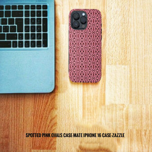 Gepunktete rosa Ovale iPhone 16 Pro Max Hülle