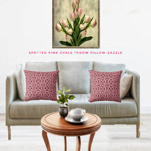 Gepunktete rosa Ovale Kissen