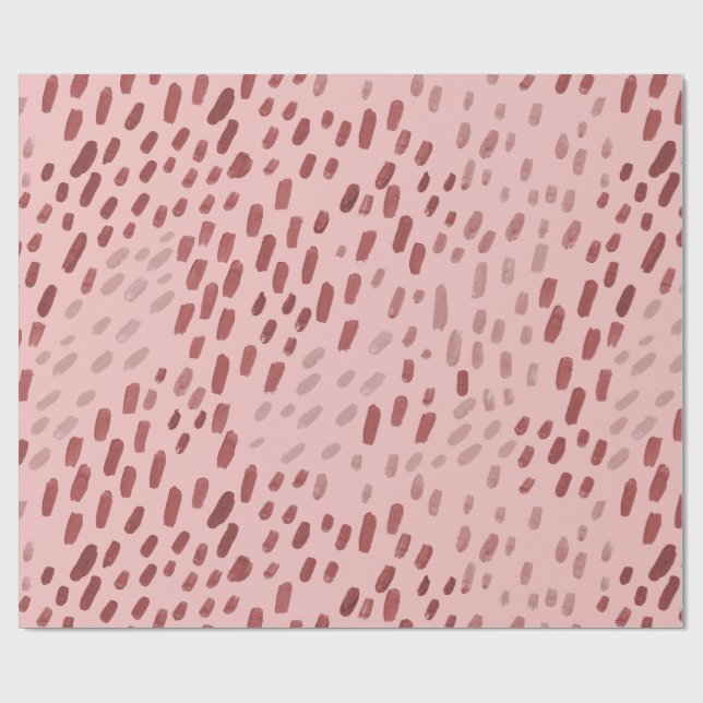 Gepunktete Röte Rosa Geschenkpapier (Flach)
