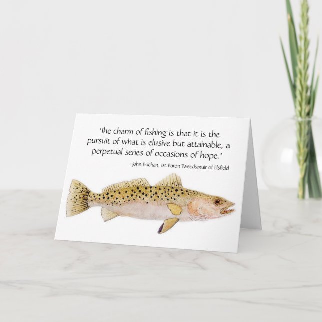 Gepunktete Seatrout Card mit Anführungszeichen Karte (Vorderseite)