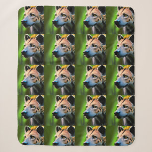 Gepunktete Stalking Hyena, die seine Beute beobach Sherpadecke