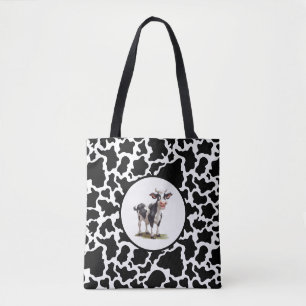 Gepunktete Tüpfeldrucke Schwarz/Weiß Tasche