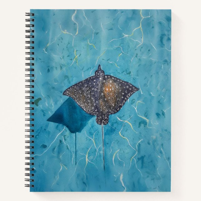 Gepunkteter Adler Stingray - Ozean Notizbuch (Vorderseite)