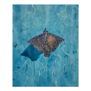 Gepunkteter Adler Stingray - Ozean Poster