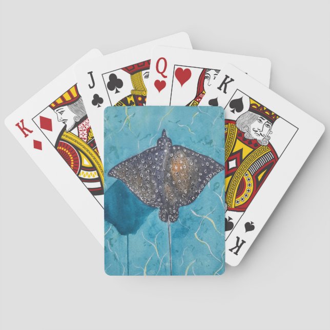 Gepunkteter Adler Stingray - Ozean Spielkarten (Rückseite)