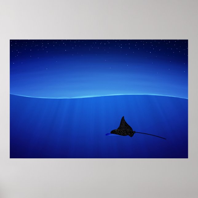 Gepunkteter Adlerrochen, Aetobatus narinari Poster (Vorne)