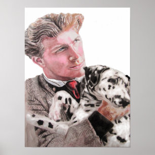 Gepunkteter Dalmatiner und Portrait Poster