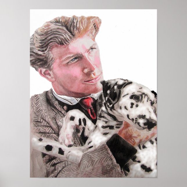 Gepunkteter Dalmatiner und Portrait Poster (Vorne)