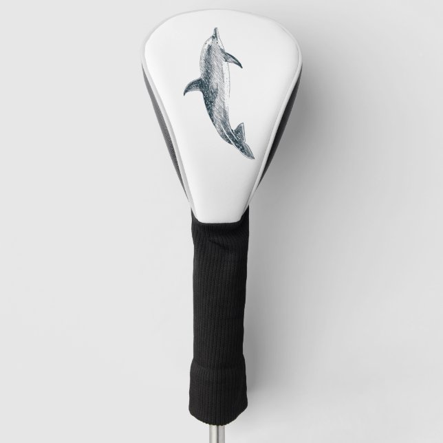 Gepunkteter Delphin Golf Headcover (Vorderseite)
