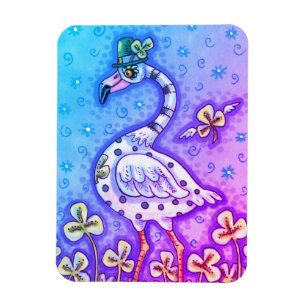GEPUNKTETER FLAMINGO, FARBENFROHER ST. PATRICK'S D MAGNET