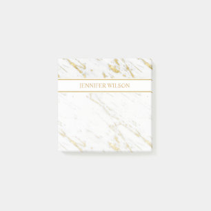 Gepunkteter Glitzer Weißer Marmor Post-it Klebezettel