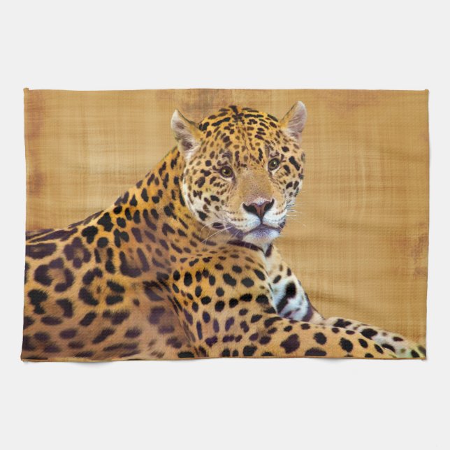 Gepunkteter Jaguar Big Cat-Liebhaber #Gift Geschirrtuch (Horizontal)