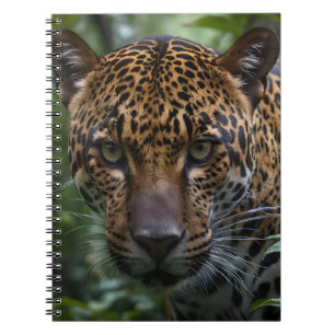 Gepunkteter Jaguar stürzt in den Wald, Notizblock