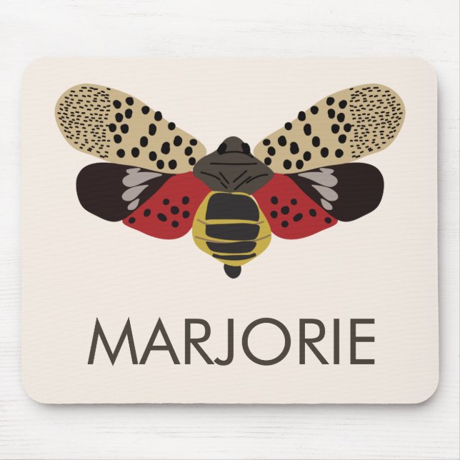 Gepunkteter Lanternfly-Bug Personalisiert Mousepad (Vorne)