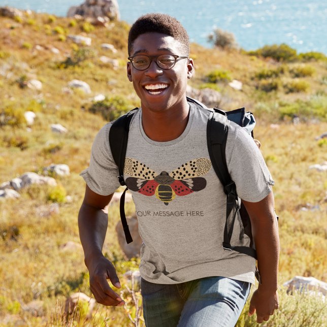 Gepunkteter Lanternfly-Bug Personalisiert Tri-Blend Shirt (Von Creator hochgeladen)