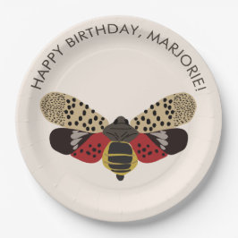 Gepunkteter Lanternfly Bug Personalisiertes Party Pappteller