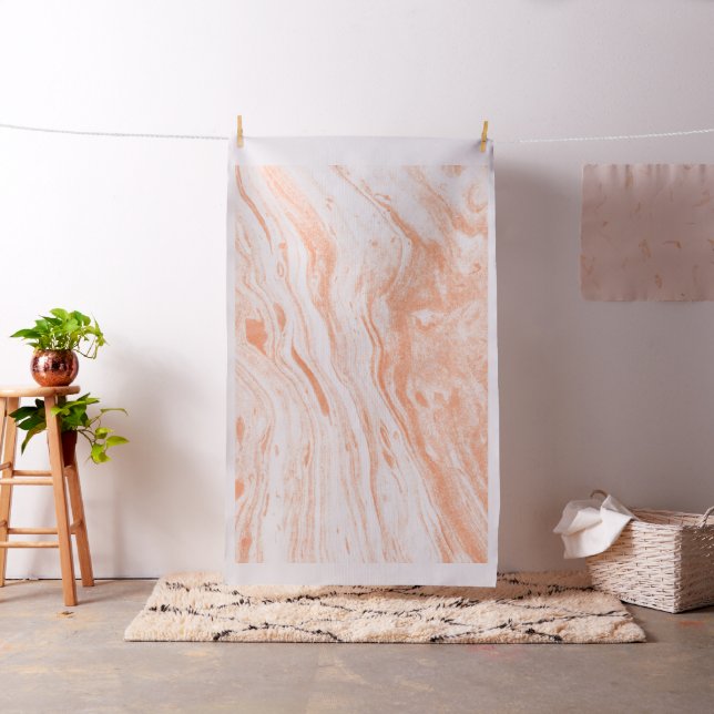 Gepunkteter Marmorstein in Orange Stoff (Beispiel)