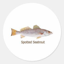 Gepunkteter Seatrout (mit Titel) Runder Aufkleber