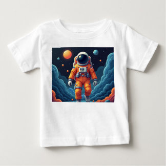 Gepunkteter Spaceman Baby T - Shirt