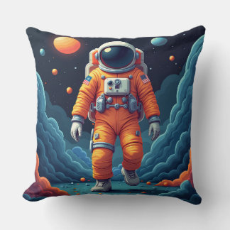 Gepunkteter Spaceman-Wurfkissen Kissen