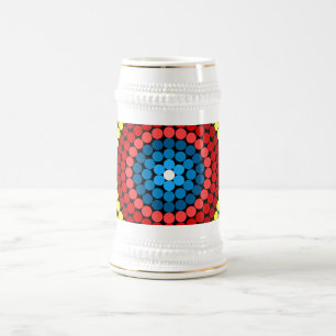 Gepunktetes abstraktes Mandala-Kunstdesign-65904 Bierglas
